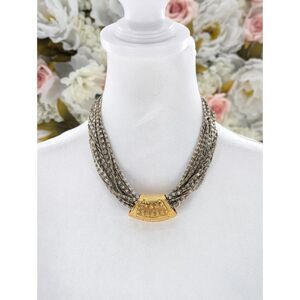 Akira Chicago Chunky Two-Tone Mixed Metals Multi Strand Goddess Necklace